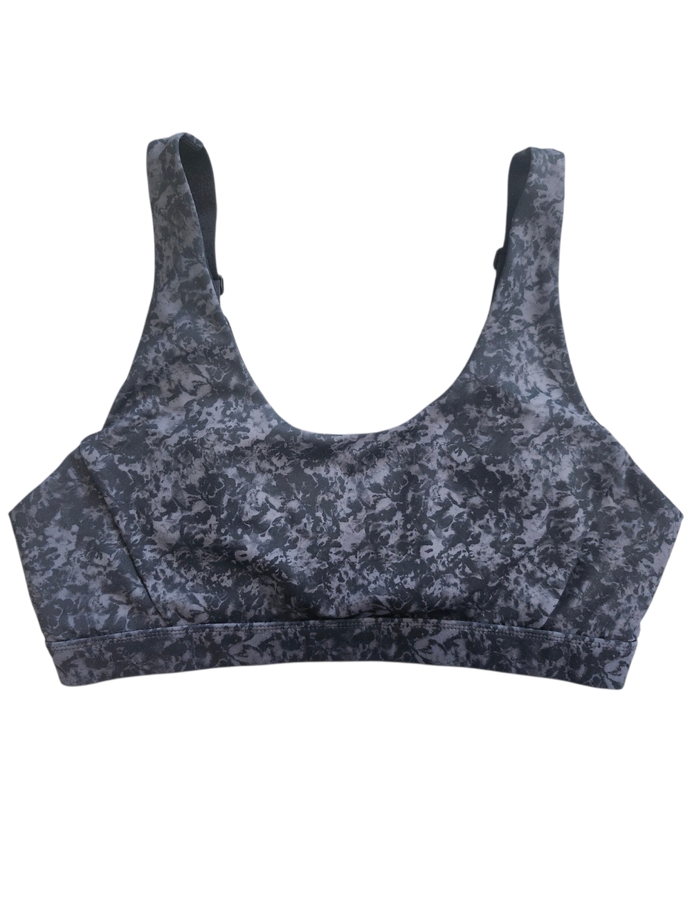 Lole Sports Bra Large Black Gray Abstract Print Adjustable Straps Medium Support